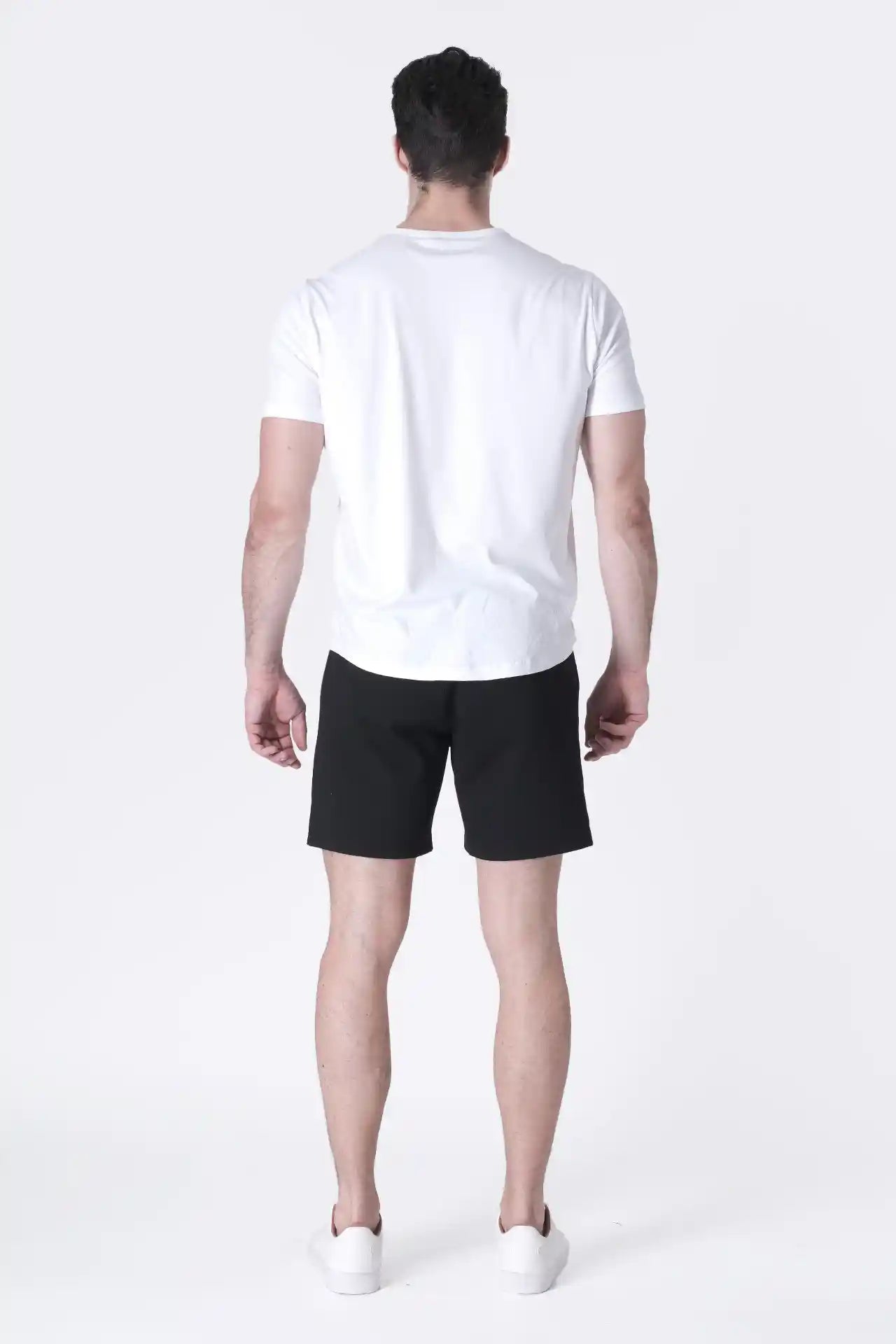 SPE0239 - Ultra Soft Mid-weight Stretch Interlock Back Zip Pocket Short 7" - Black
