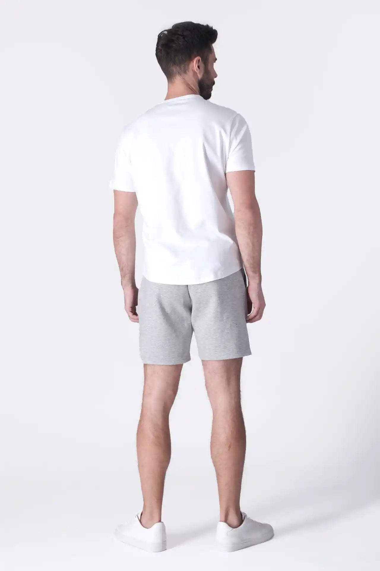 SPE0239 - Ultra Soft Mid-weight Stretch Interlock Back Zip Pocket Short 7" - Heather Grey