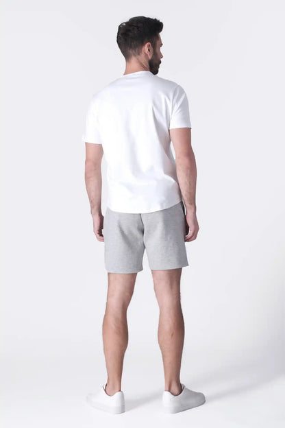 SPE0239 - Ultra Soft Mid-weight Stretch Interlock Back Zip Pocket Short 7" - Heather Grey