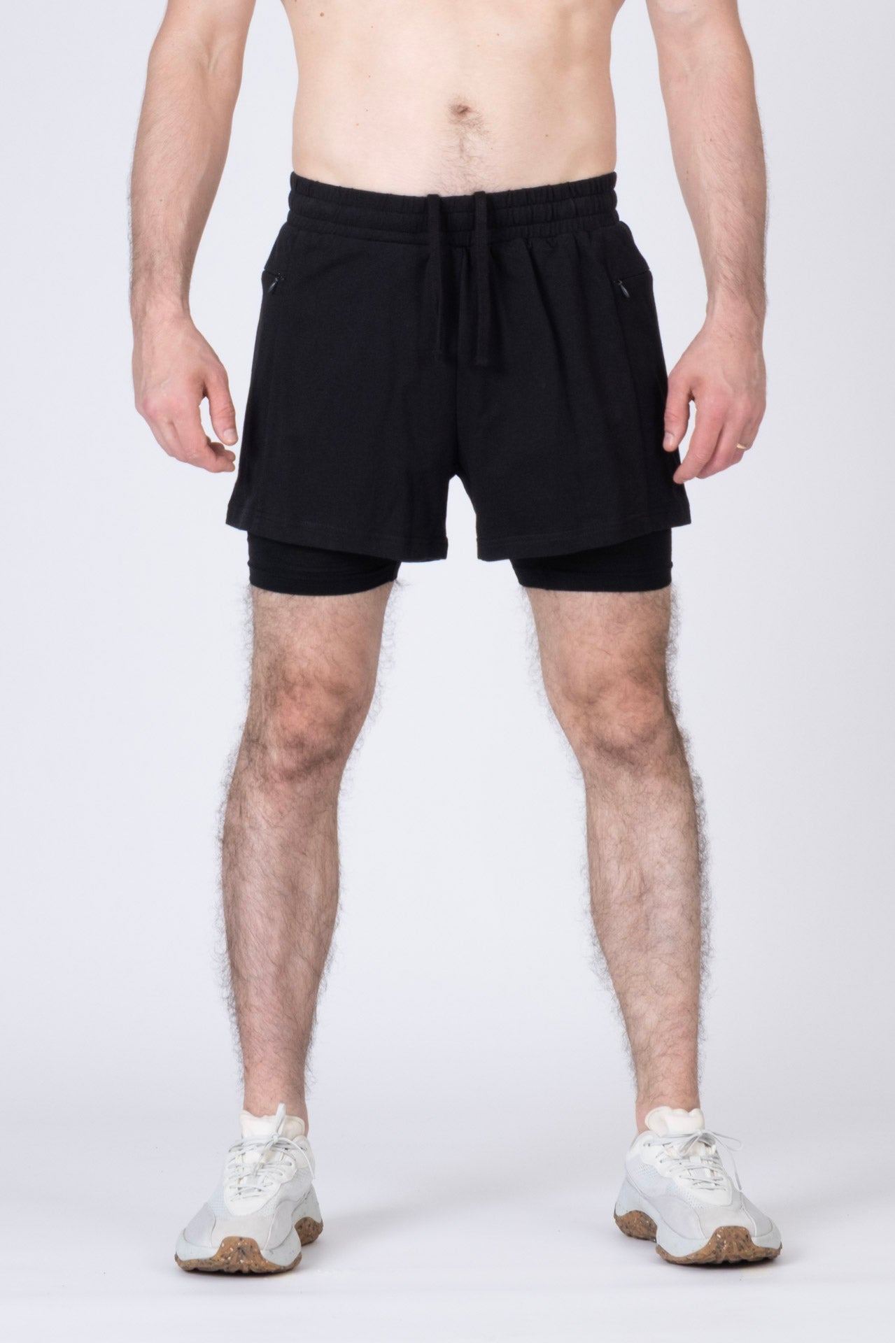 SPE0263 - Cotton Street Dry French Terry Running Shorts with Merino Liner 4"