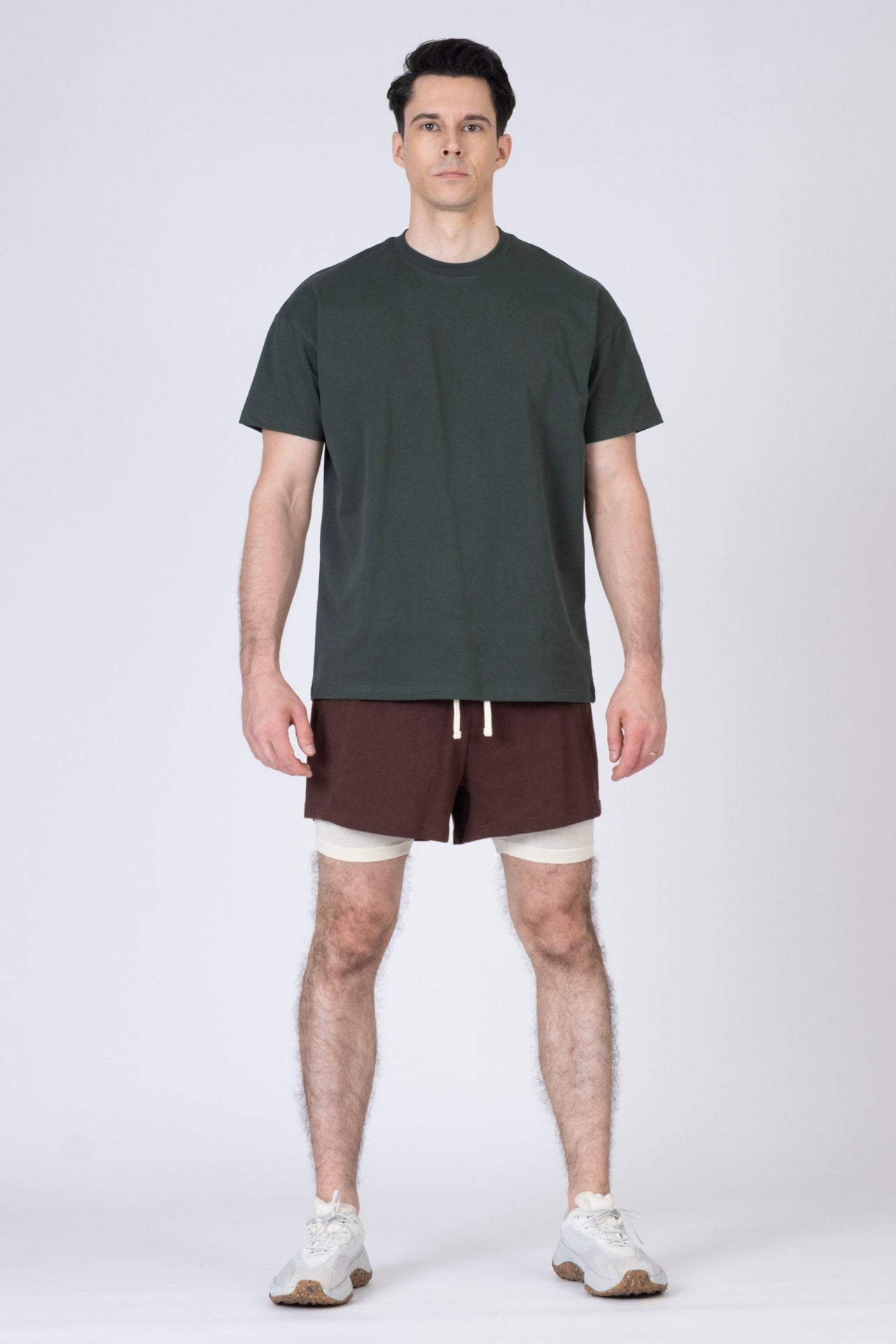 SPE0263 - Cotton Street Dry French Terry Running Shorts with Merino Liner 4"