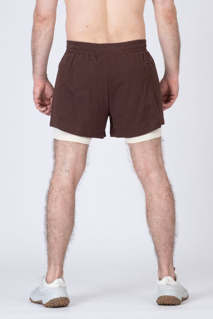 SPE0263 - Cotton Street Dry French Terry Running Shorts with Merino Liner 4"