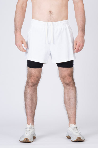 SPE0263 - Cotton Street Dry French Terry Running Shorts with Merino Liner 4"