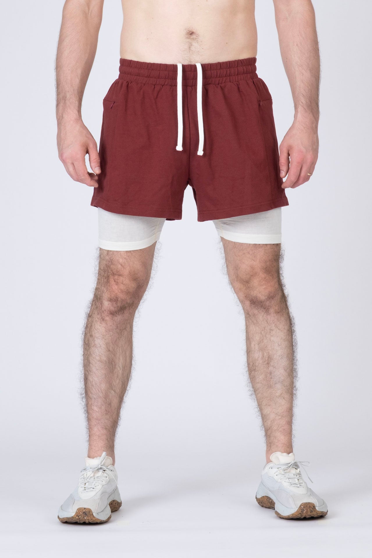 SPE0263 - Cotton Street Dry French Terry Running Shorts with Merino Liner 4"