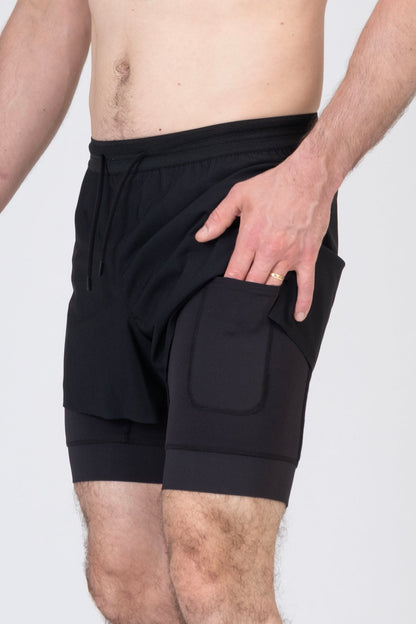 SPE0285 - Stretch Layered Shorts 4"