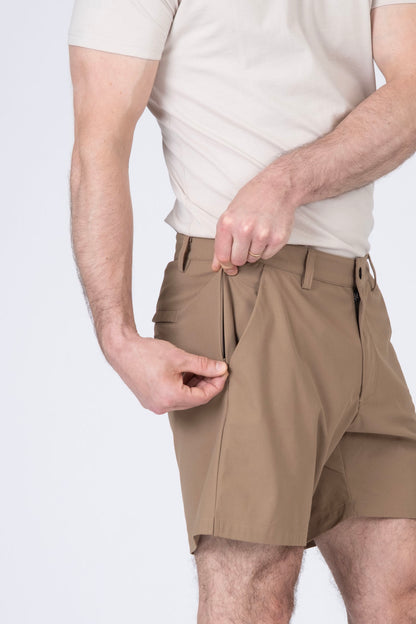 SPE0294 - COOLMAX T400 Elastomultiester Stretch Woven Gusset Short 6"