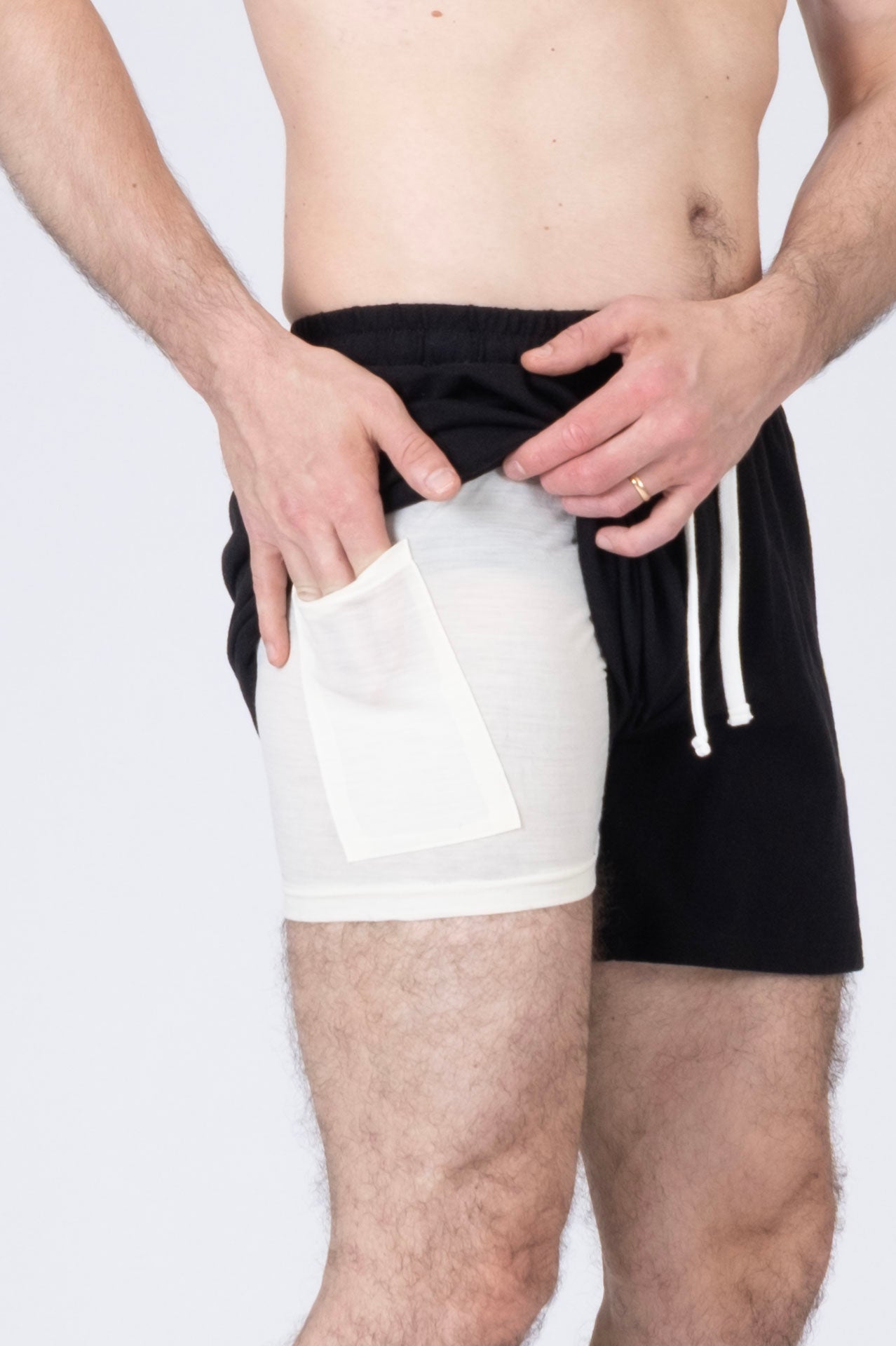 SPE0310 - Organic Cotton Street Dry French Terry Running Shorts with Merino Liner 5"