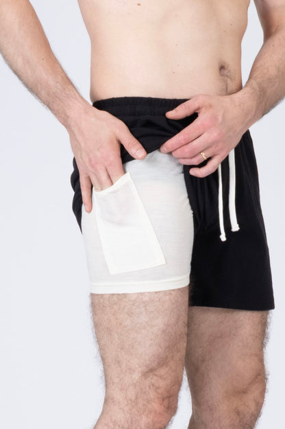 SPE0310 - Organic Cotton Street Dry French Terry Running Shorts with Merino Liner 5"