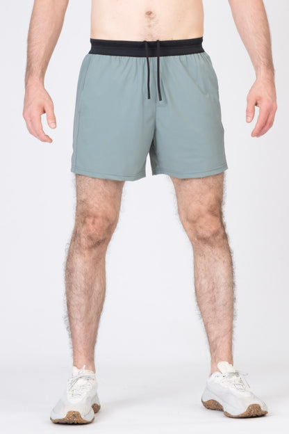 SPE0315 - Lightweight Stretch Nylon Back Zip Pocket Lined Running  Short 4.5"