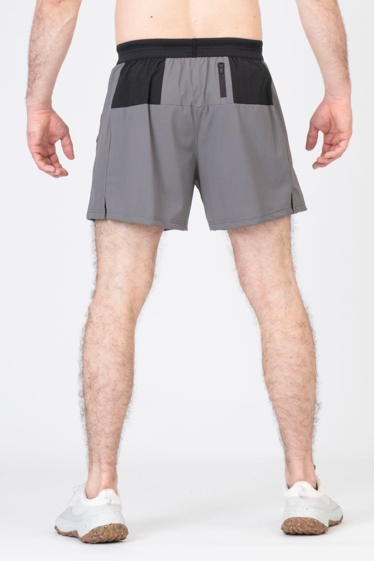 SPE0315 - Lightweight Stretch Nylon Back Zip Pocket Lined Running  Short 4.5"