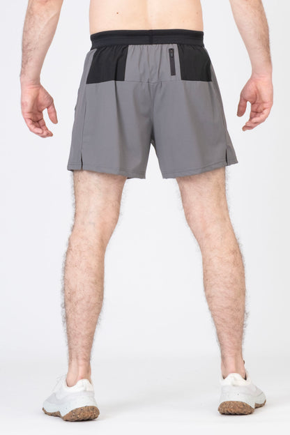 SPE0315 - Lightweight Stretch Nylon Back Zip Pocket Lined Running  Short 4.5"