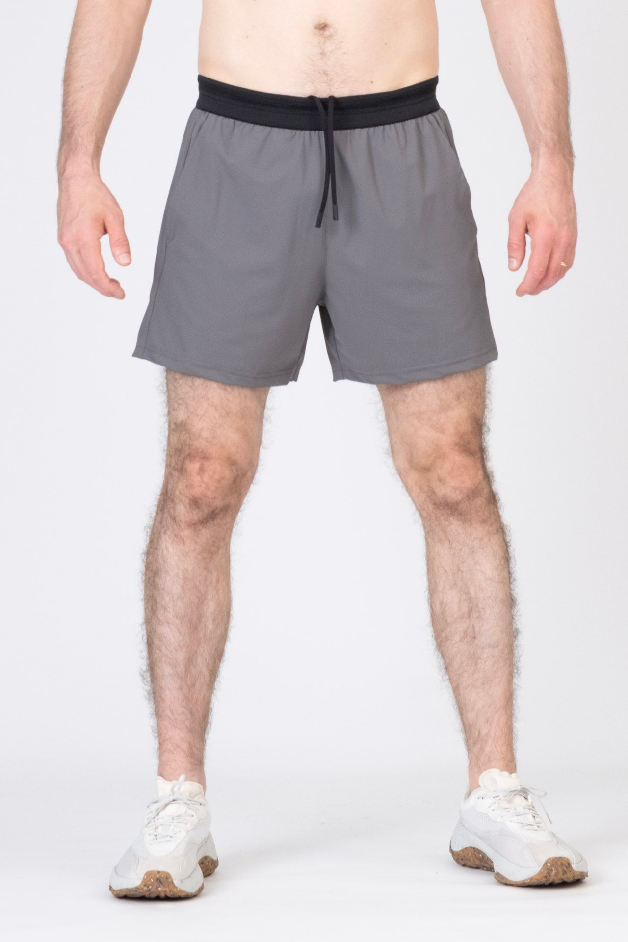 SPE0315 - Lightweight Stretch Nylon Back Zip Pocket Lined Running  Short 4.5"