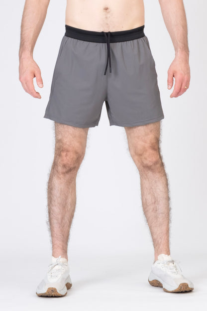 SPE0315 - Lightweight Stretch Nylon Back Zip Pocket Lined Running  Short 4.5"