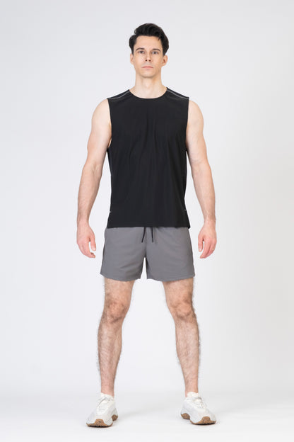 SPE0315 - Lightweight Stretch Nylon Back Zip Pocket Lined Running  Short 4.5"