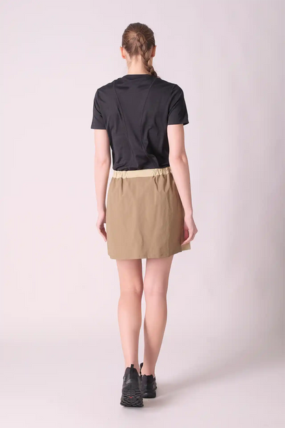 SPWE23010 - Women's Stretch Wrapped skirt w/ inner shorts 6" - Khaki