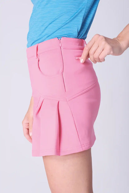 SPWG0014 - Women's Side Pleats Skirt 14" - Pink