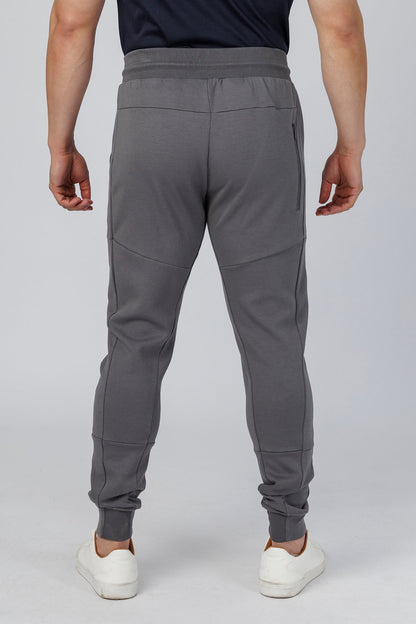 SPH0047 - Ultra Soft Cotton Blend Interlock Back Zip Pocket Joggers 29” - Mid Grey