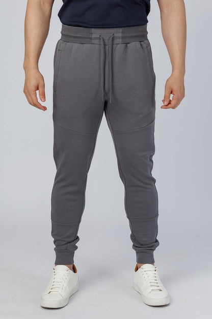 SPH0047 - Ultra Soft Cotton Blend Interlock Back Zip Pocket Joggers 29” - Mid Grey