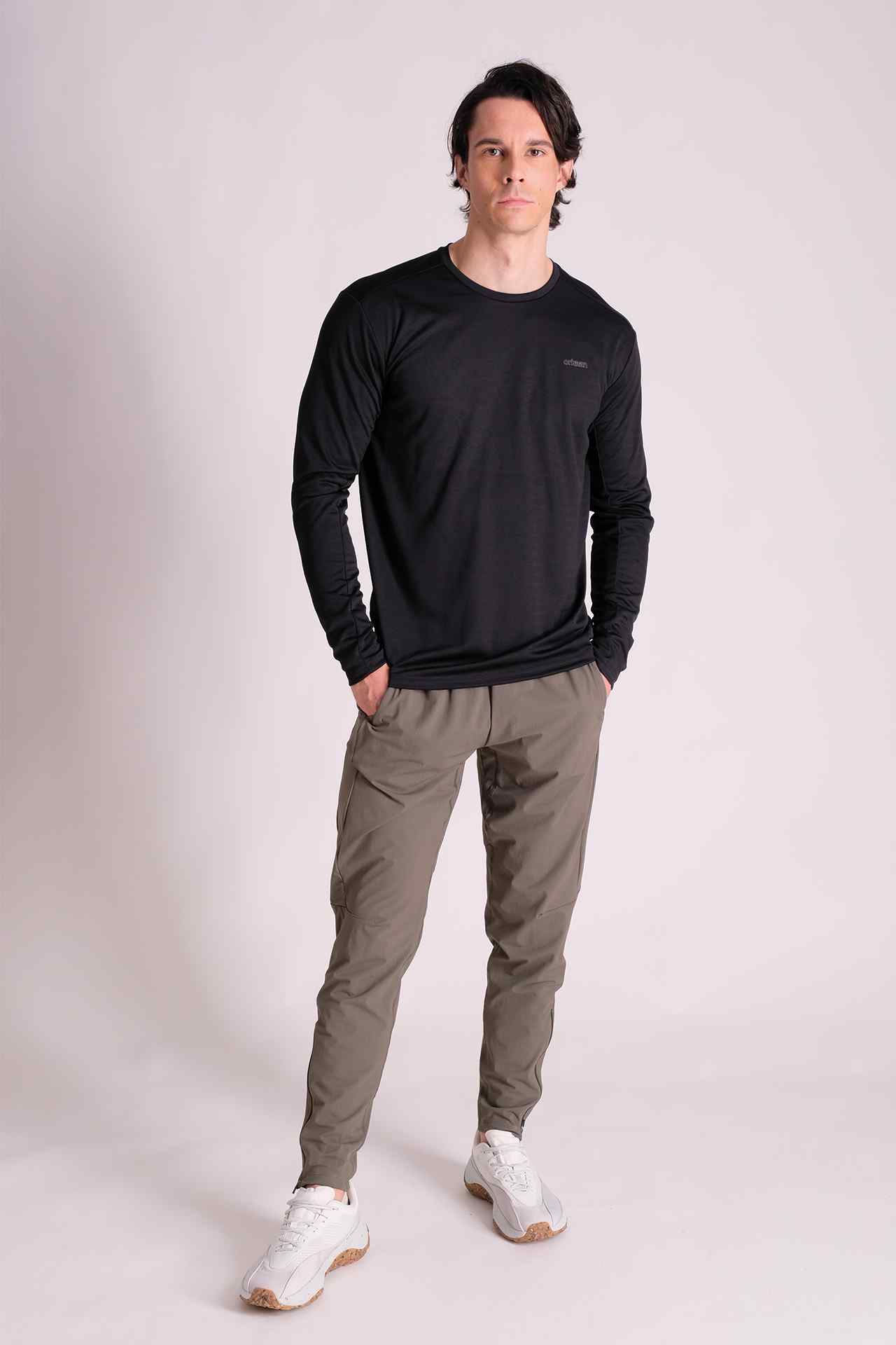 SPH0148 - Lightweight Zip Hem Running Joggers 30" - Army