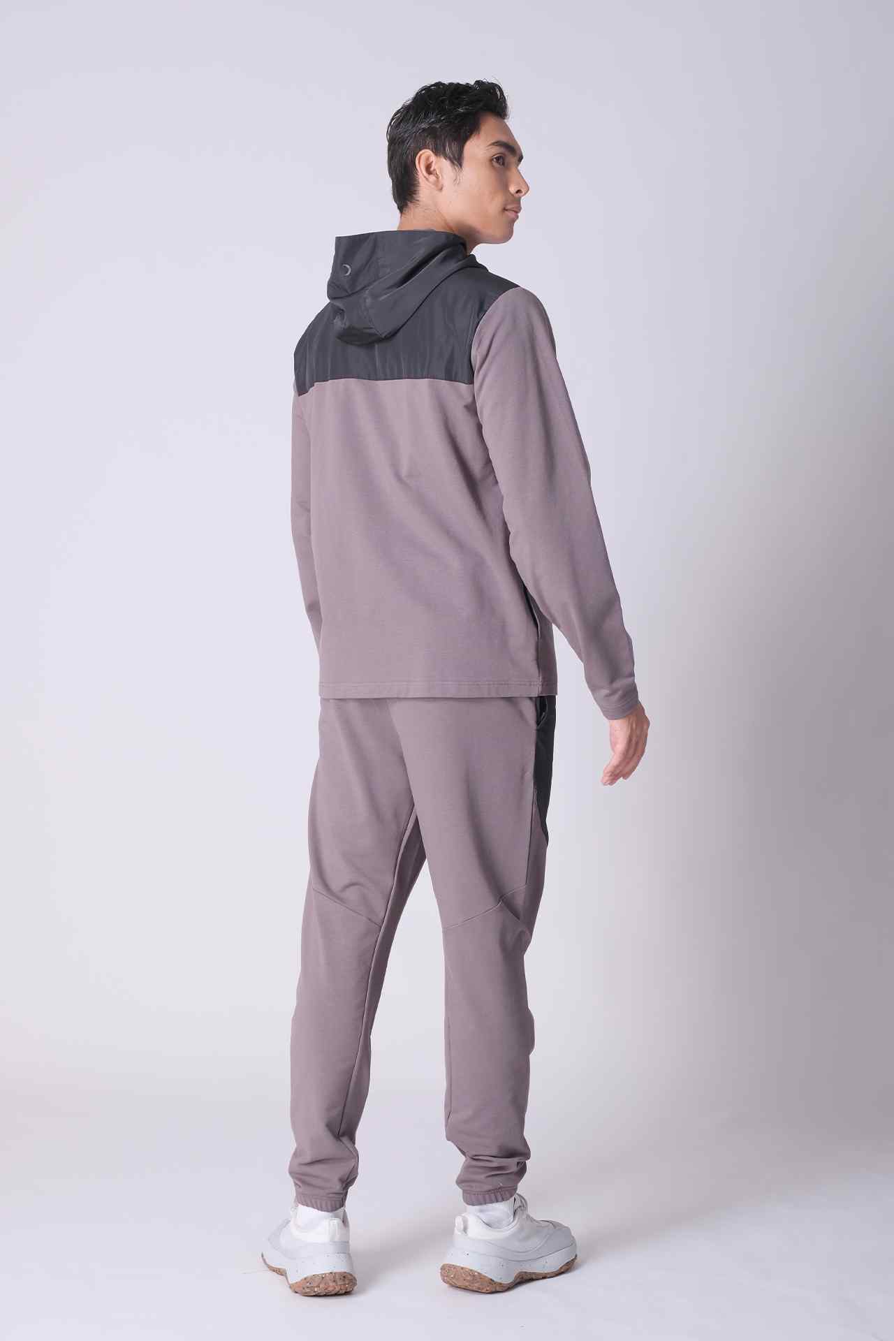 SPH0204 - Blocking Stretch French Terry Gym Sweatpants 30” - Mid Grey