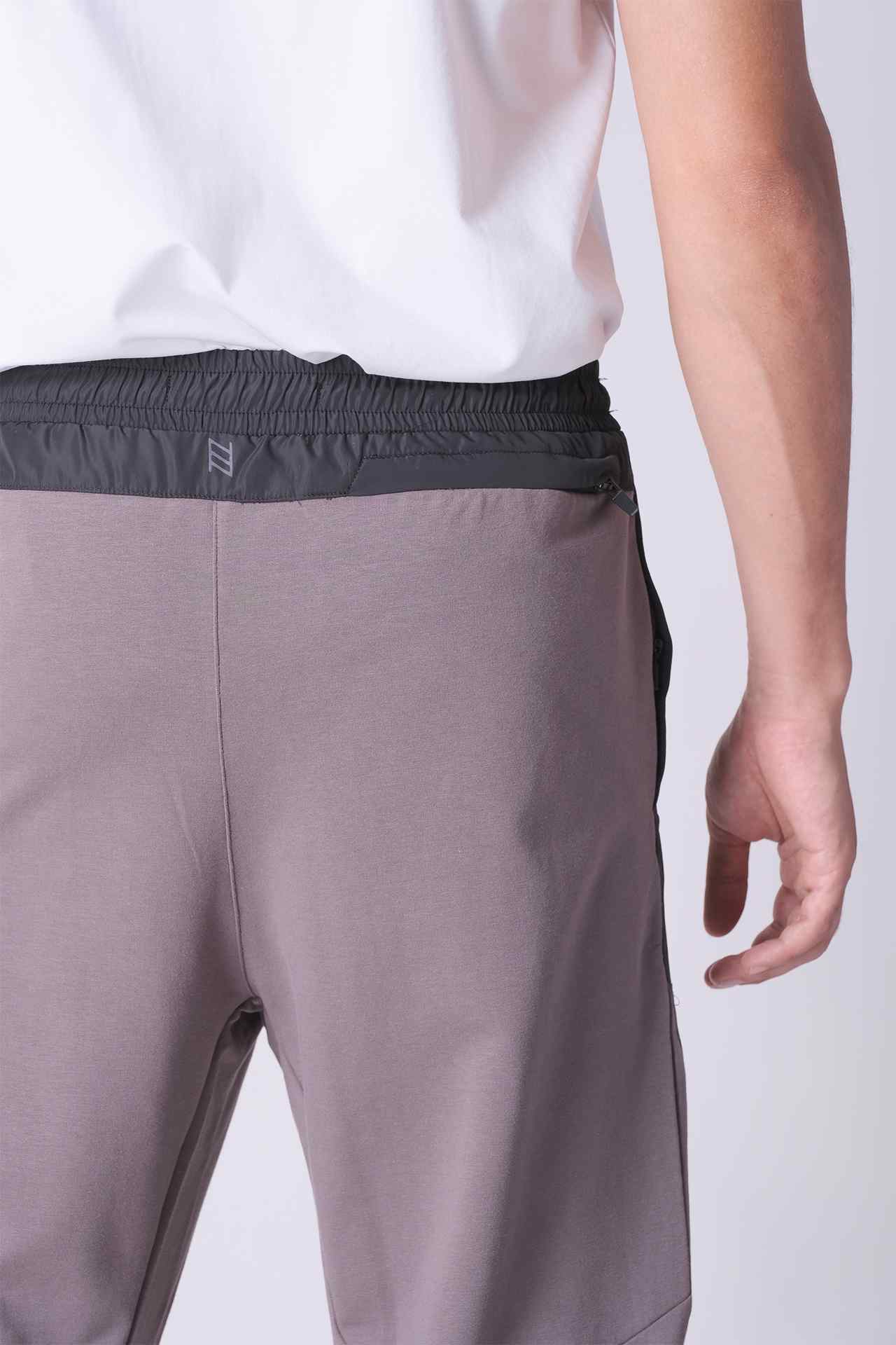 SPH0204 - Blocking Stretch French Terry Gym Sweatpants 30” - Mid Grey