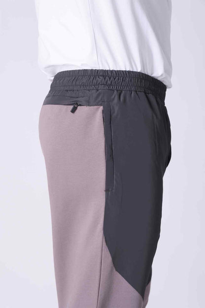 SPH0204 - Blocking Stretch French Terry Gym Sweatpants 30” - Mid Grey