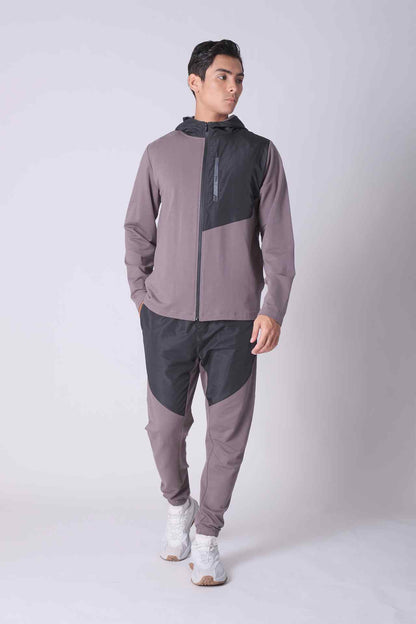 SPH0204 - Blocking Stretch French Terry Gym Sweatpants 30” - Mid Grey
