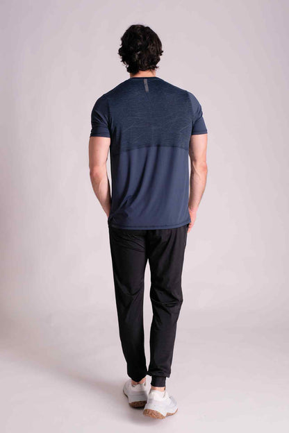 SPH0206 - Stretch Nylon Branded Elastic Running Joggers 31" - Black