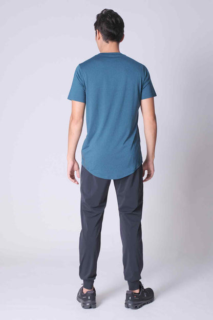 SPH0206 - Stretch Branded Elastic Running Joggers 31" - Navy
