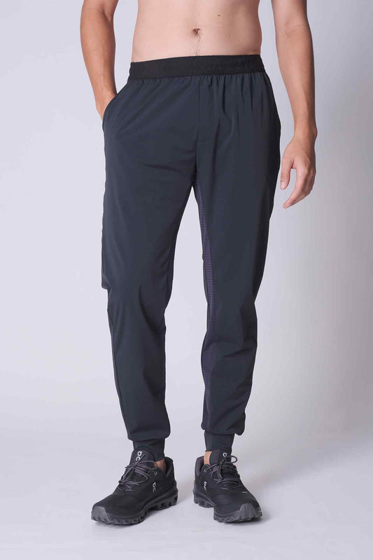 SPH0206 - Stretch Branded Elastic Running Joggers 31" - Navy