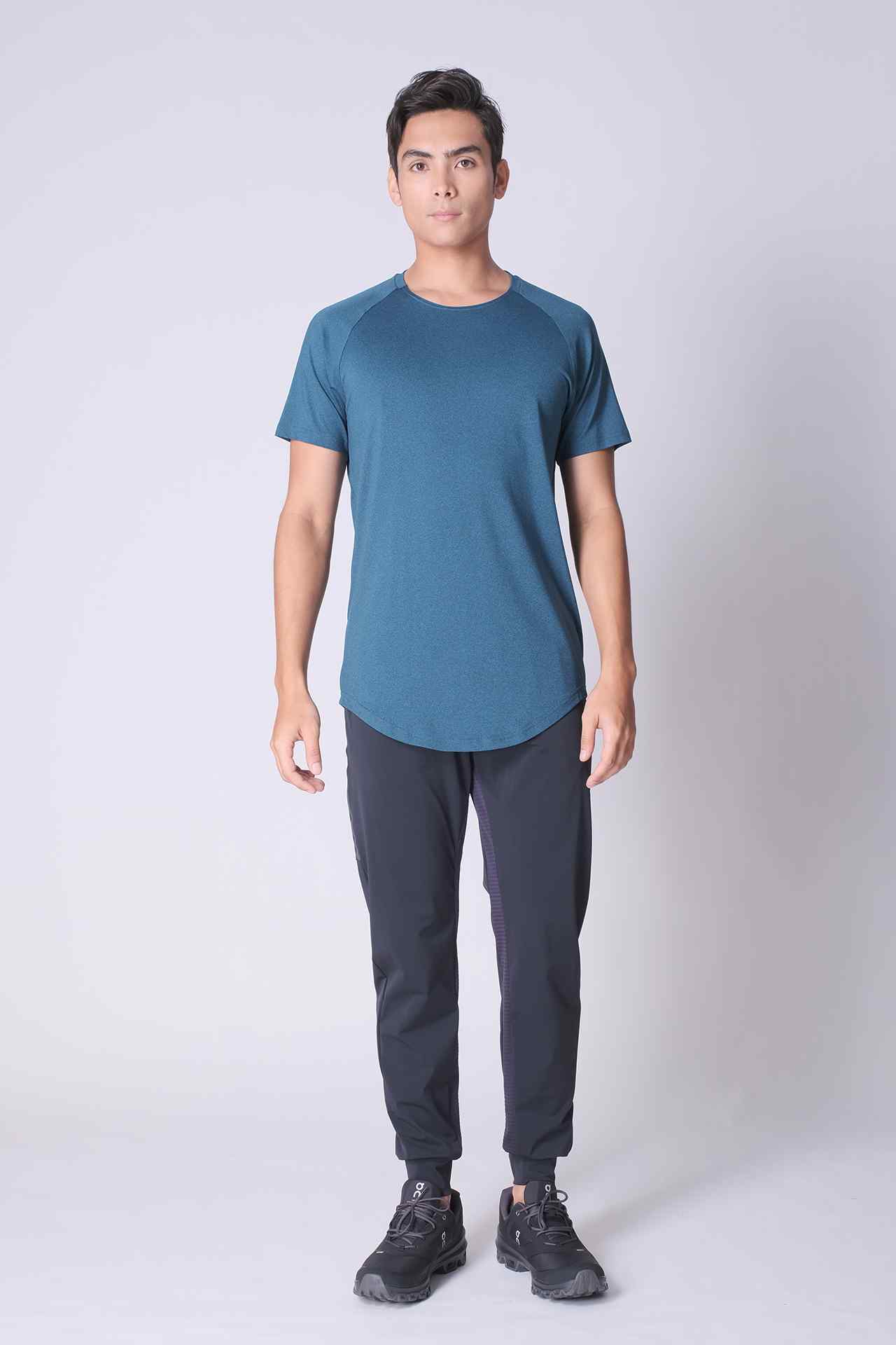 SPH0206 - Stretch Branded Elastic Running Joggers 31" - Navy
