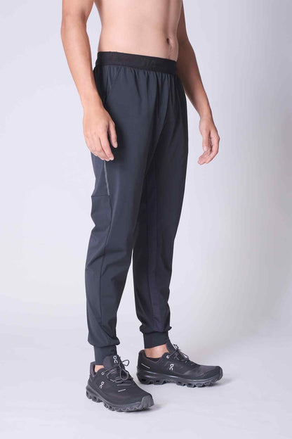 SPH0206 - Stretch Branded Elastic Running Joggers 31" - Navy