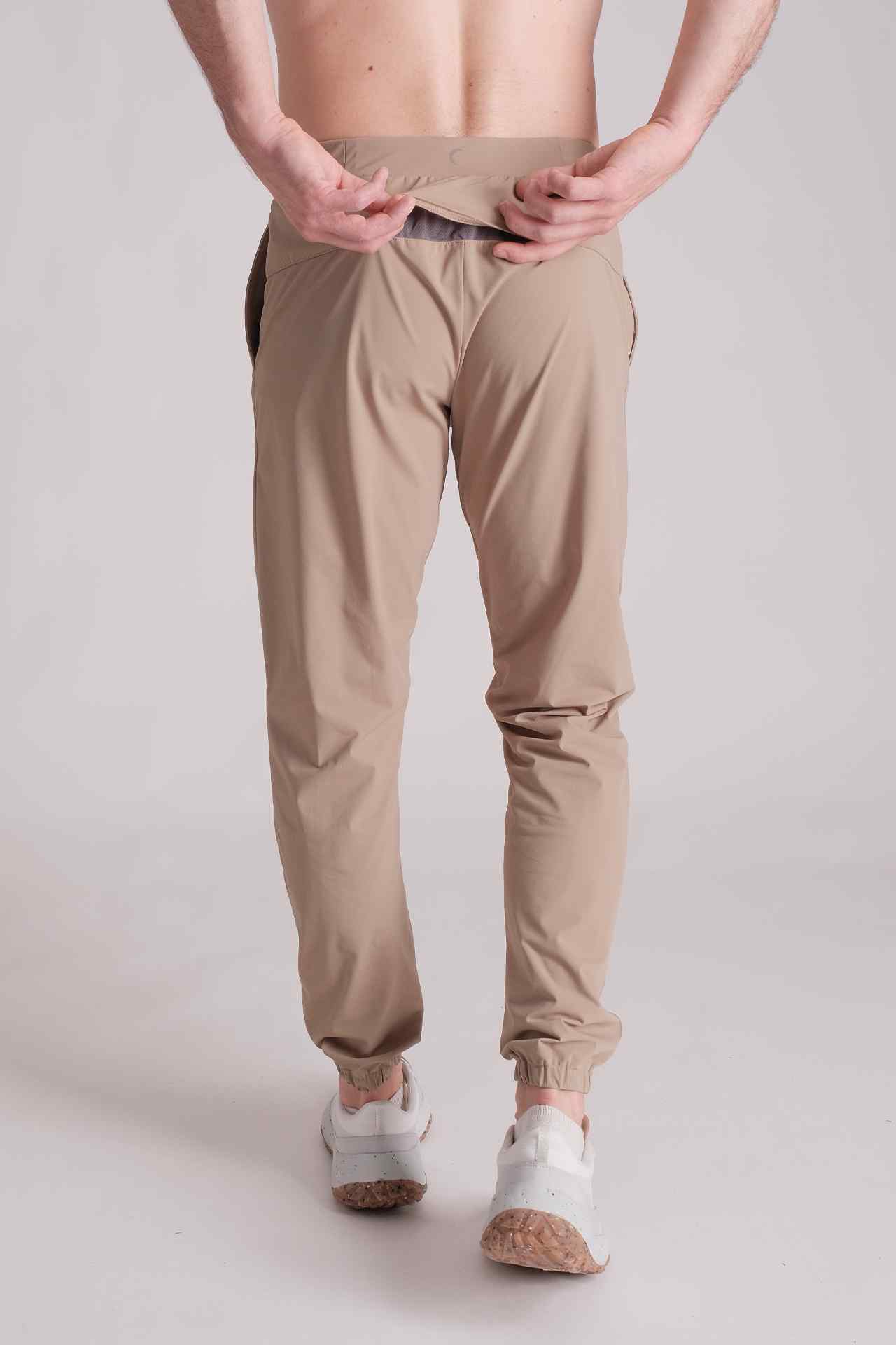 SPH0219 - Lightweight Stretch Nylon Flex Training Joggers 32" - Khaki