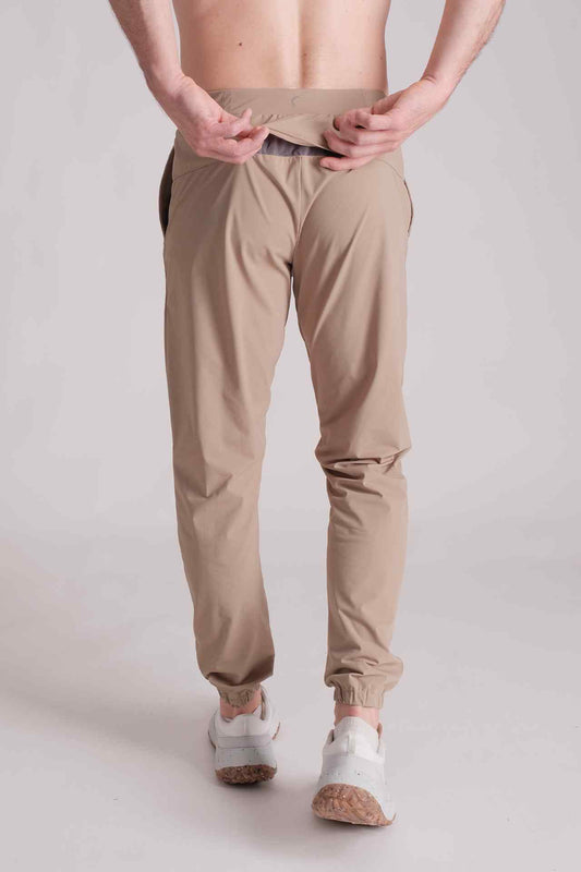 SPH0219 - Lightweight Stretch Nylon Flex Training Joggers 32" - Khaki