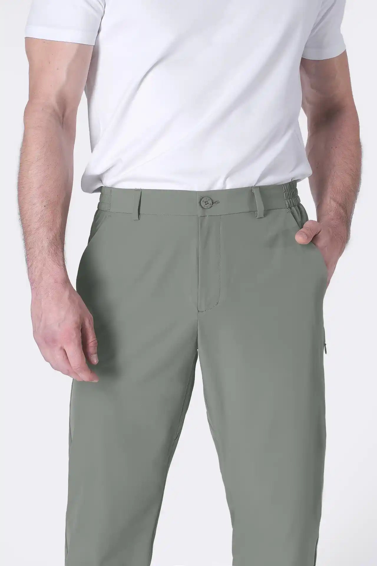 SPH0240 - Essential Ultra Lightweight Classic Fit Stretch Moving Pants 30" - Agave