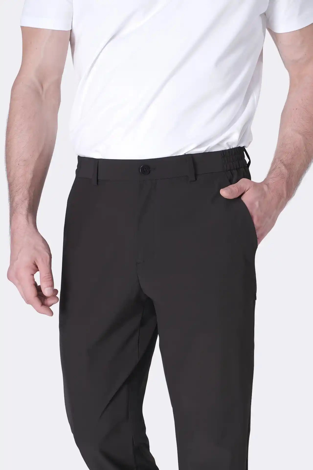 SPH0240 - Essential Ultra Lightweight Classic Fit Stretch Moving Pants 30" - Black
