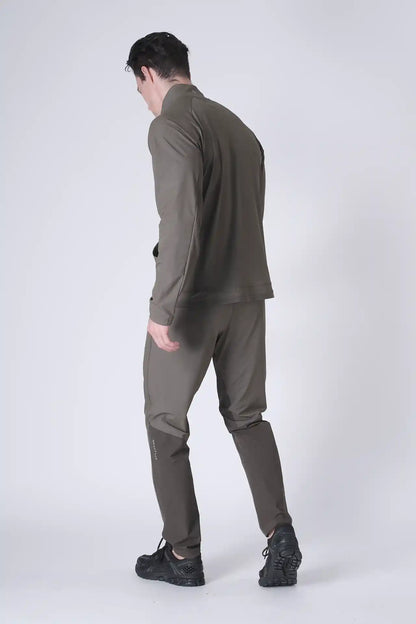 SPH0242 - Lightweight Stretch Nylon Workout Joggers 30" - Army