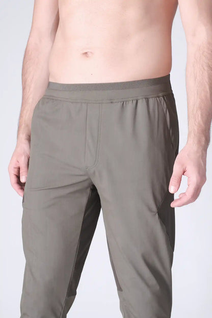 SPH0242 - Lightweight Stretch Nylon Workout Joggers 30" - Army