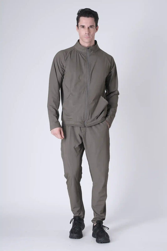 SPH0242 - Lightweight Stretch Nylon Workout Joggers 30" - Army