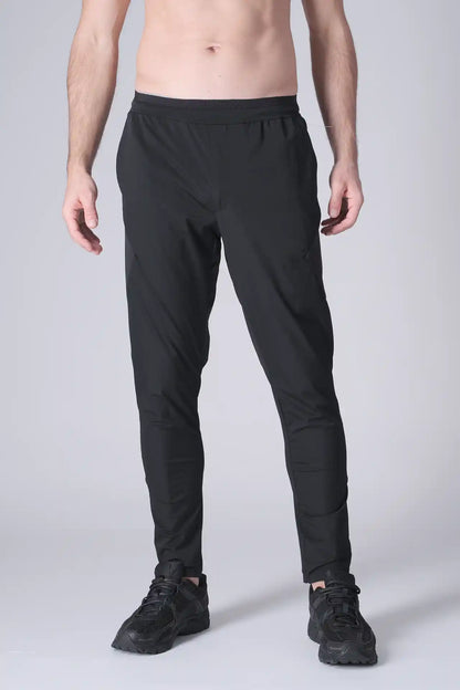 SPH0242 - Lightweight Stretch Nylon Workout Joggers 30" - Black