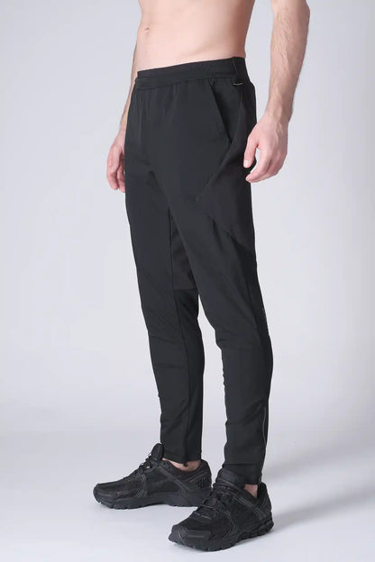 SPH0242 - Lightweight Stretch Nylon Workout Joggers 30" - Black