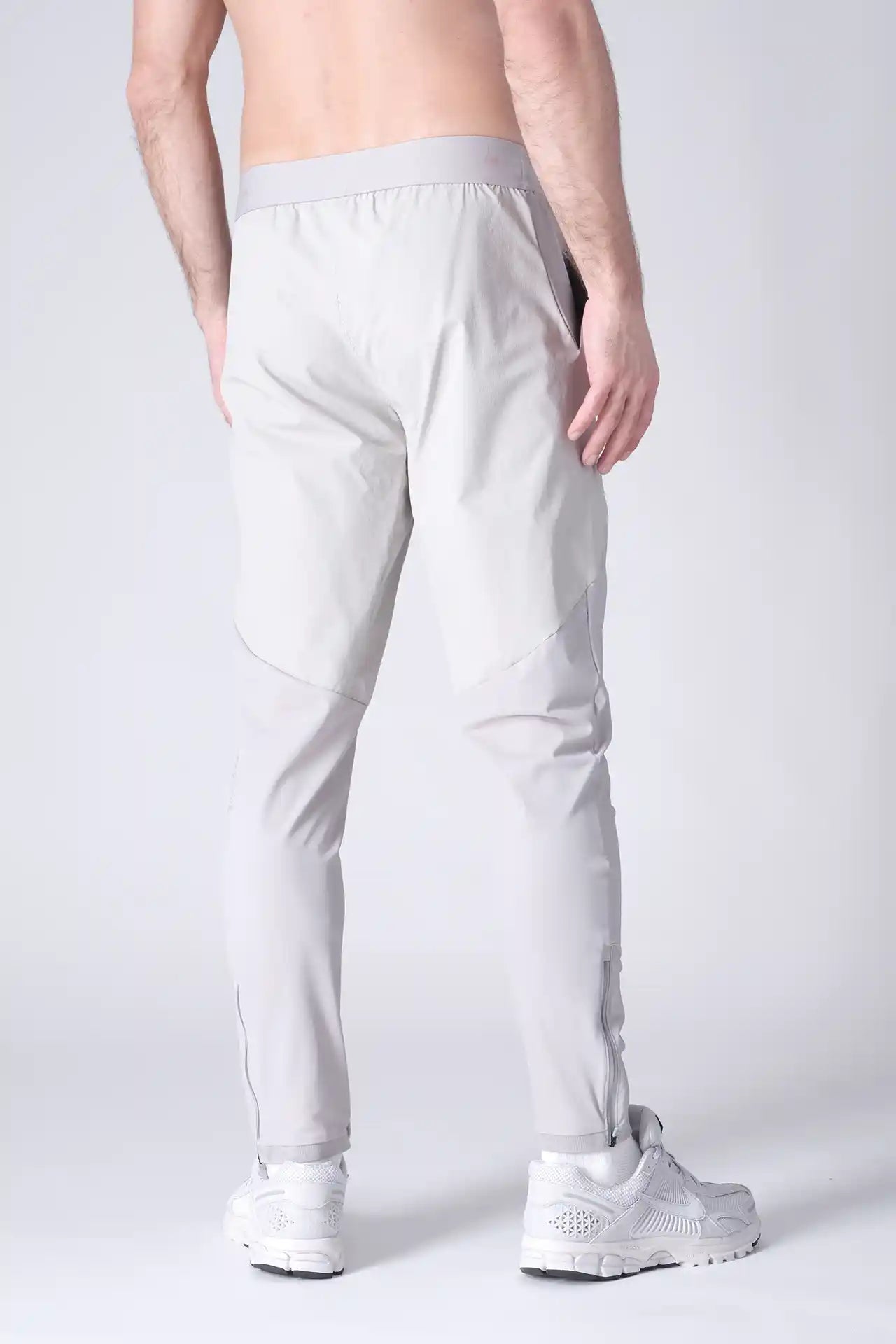 SPH0242 - Lightweight Stretch Nylon Workout Joggers 30" - Light Grey