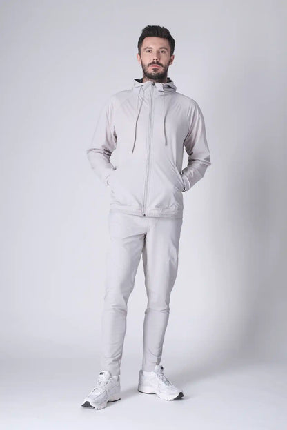 SPH0242 - Lightweight Stretch Nylon Workout Joggers 30" - Light Grey