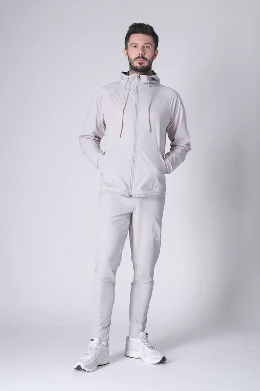 SPH0242 - Lightweight Stretch Nylon Workout Joggers 30" - Light Grey