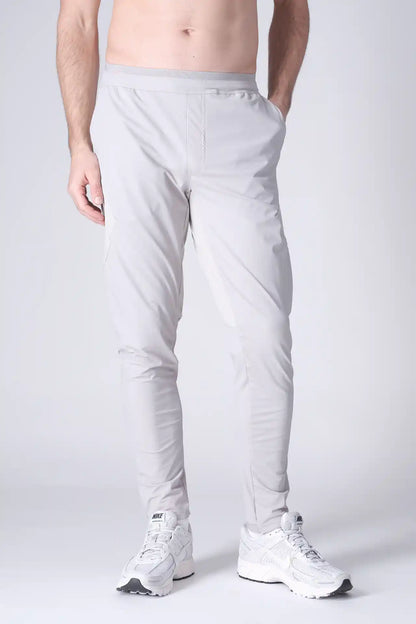 SPH0242 - Lightweight Stretch Nylon Workout Joggers 30" - Light Grey