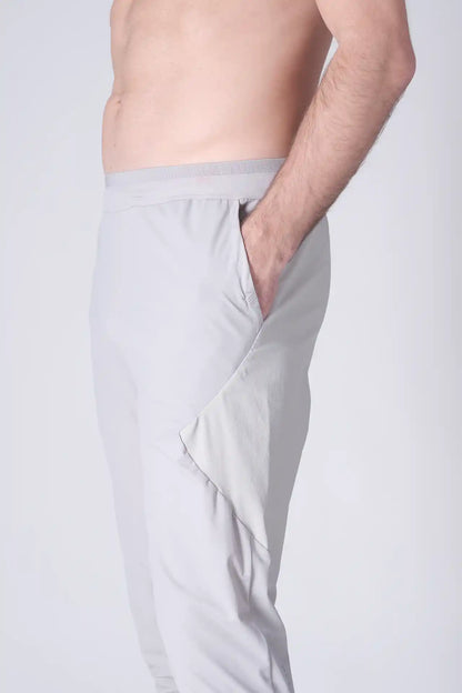 SPH0242 - Lightweight Stretch Nylon Workout Joggers 30" - Light Grey