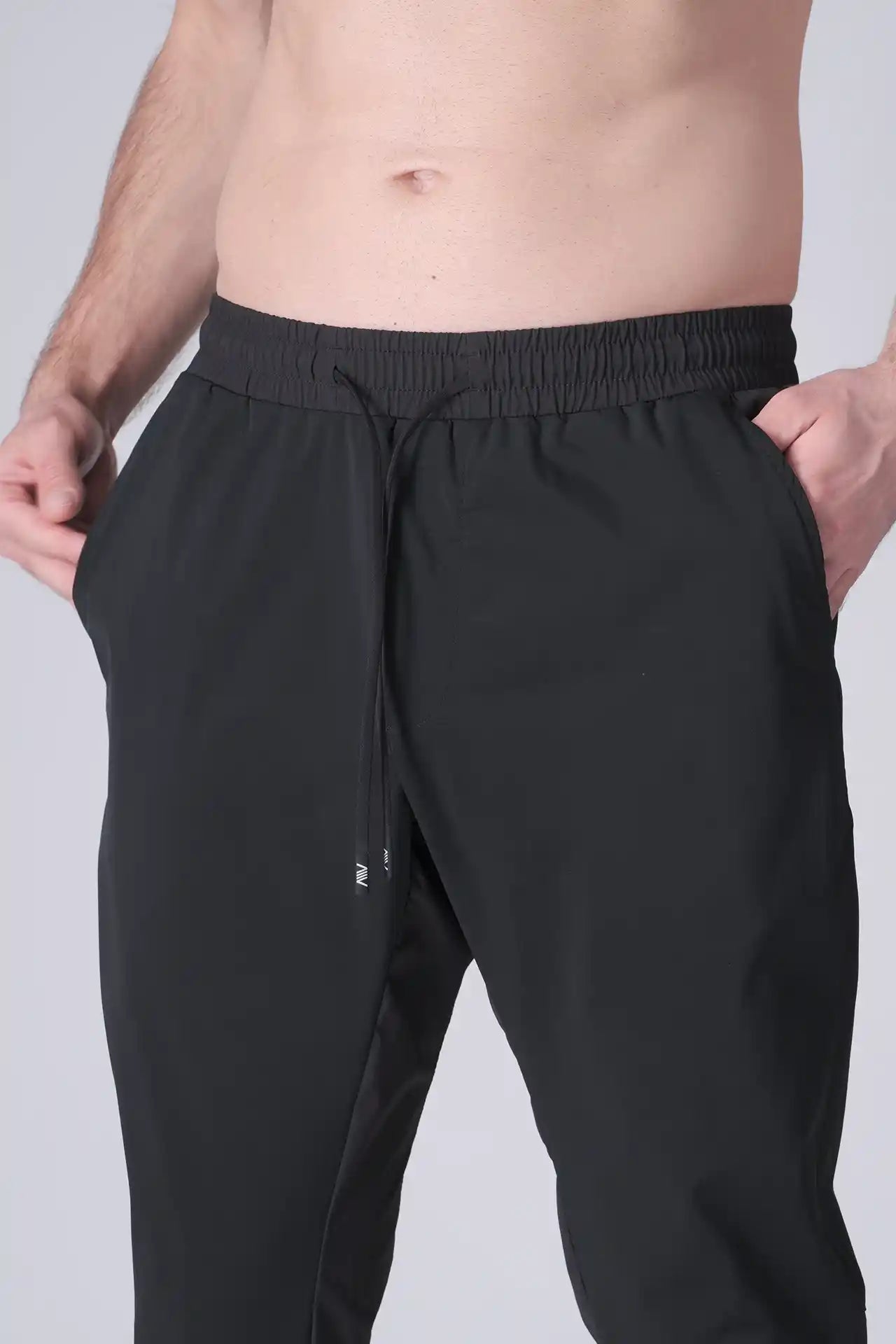 SPH0288 - Lightweight Stretch Nylon Workout Pants 30" - Black