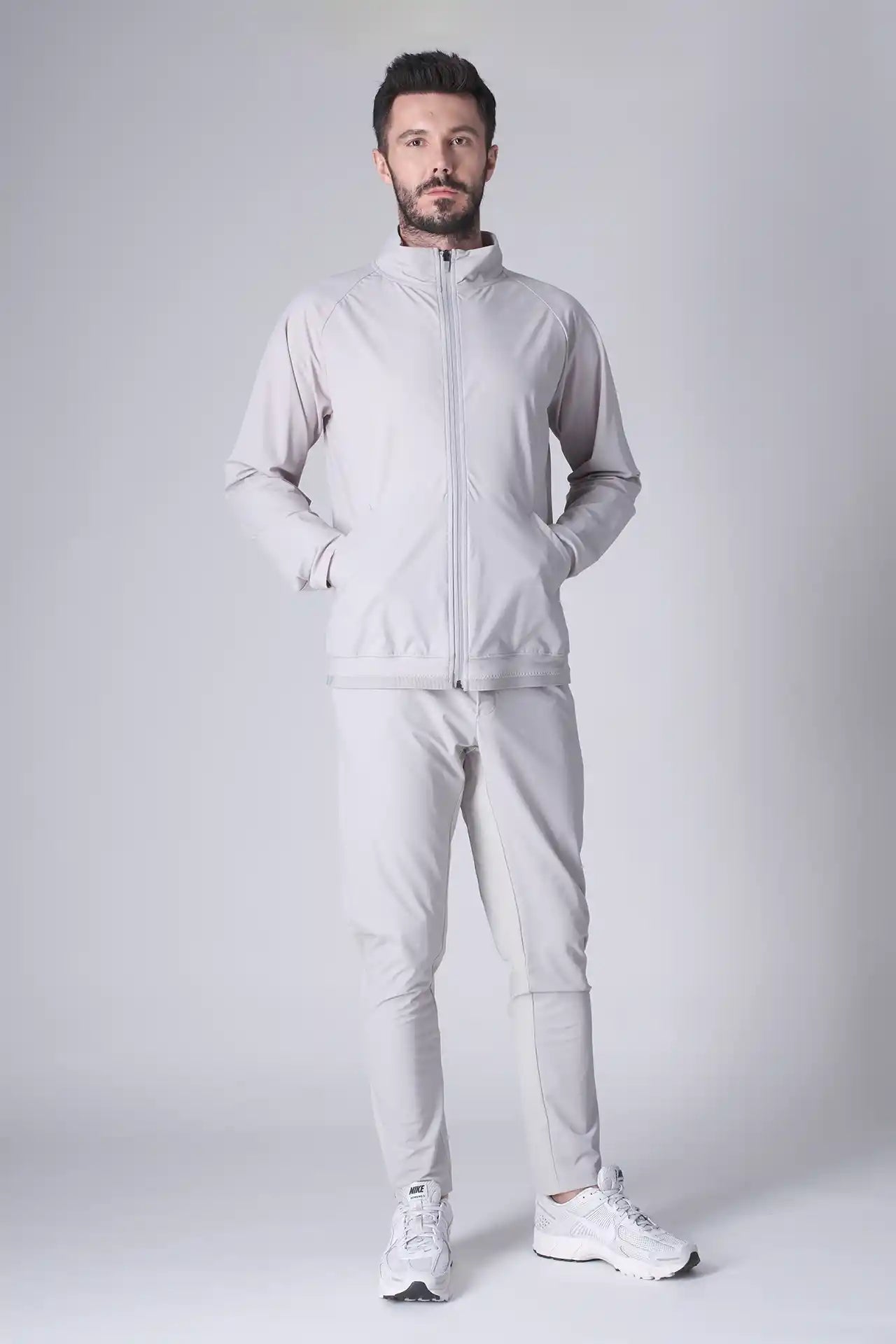 SPH0288 - Lightweight Stretch Nylon Workout Pants 30" - Light Grey