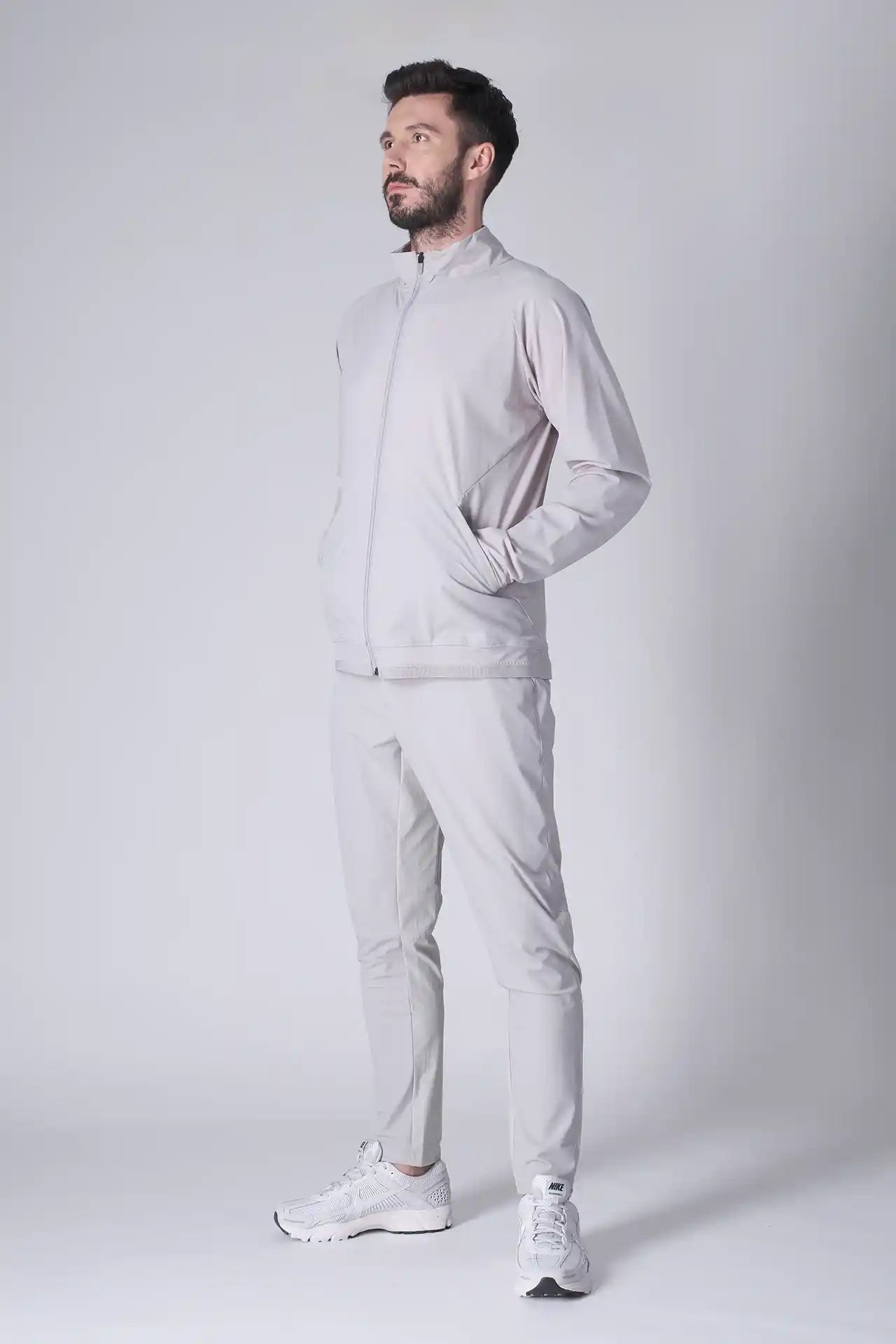 SPH0288 - Lightweight Stretch Nylon Workout Pants 30" - Light Grey