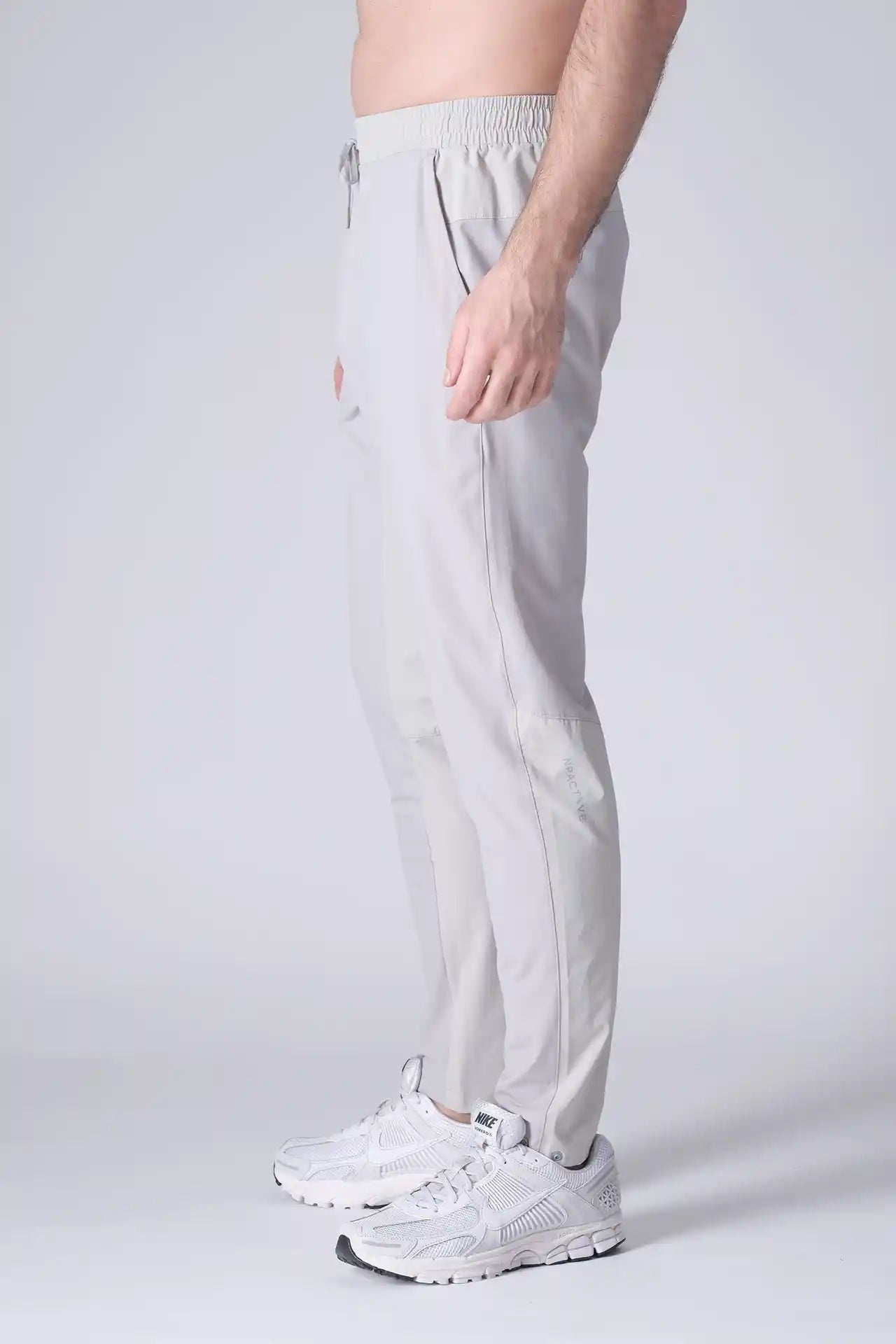 SPH0288 - Lightweight Stretch Nylon Workout Pants 30" - Light Grey